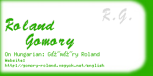 roland gomory business card